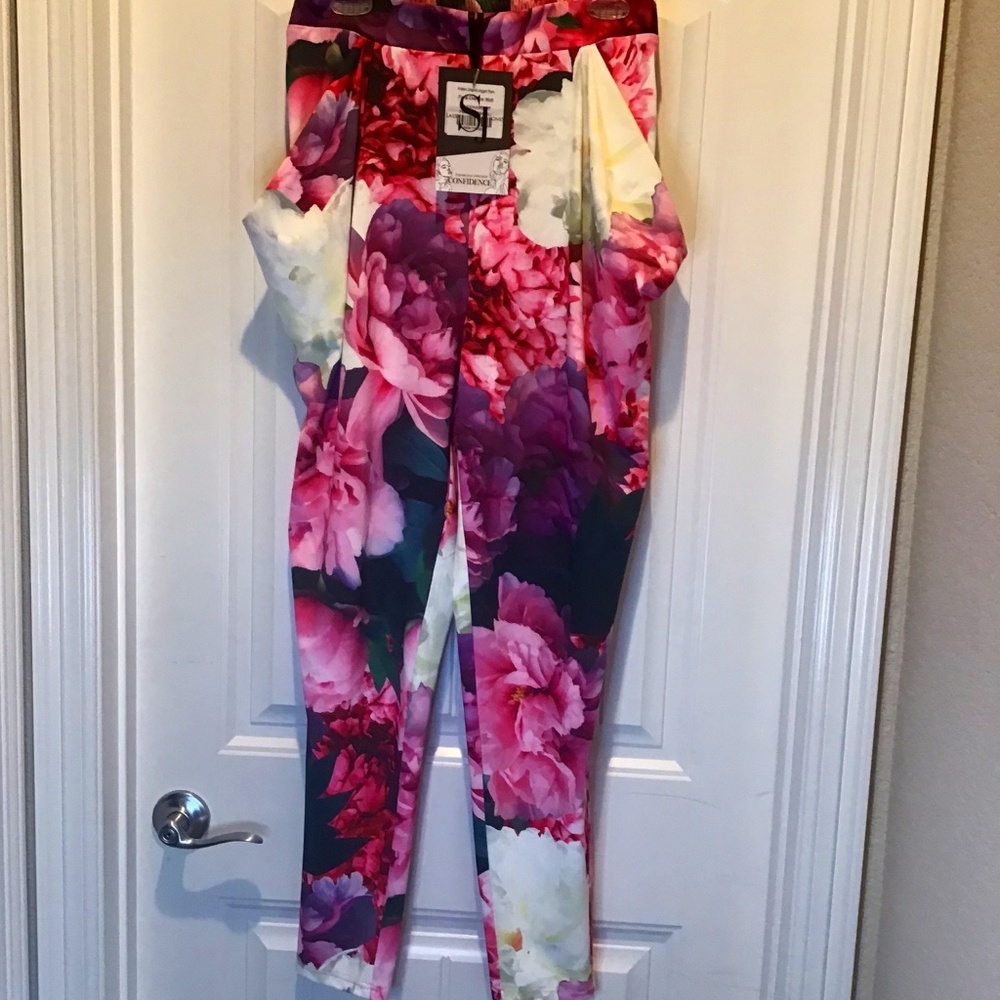 Sassy Jones Kristyn Draped Jogger Pants Size L NWT